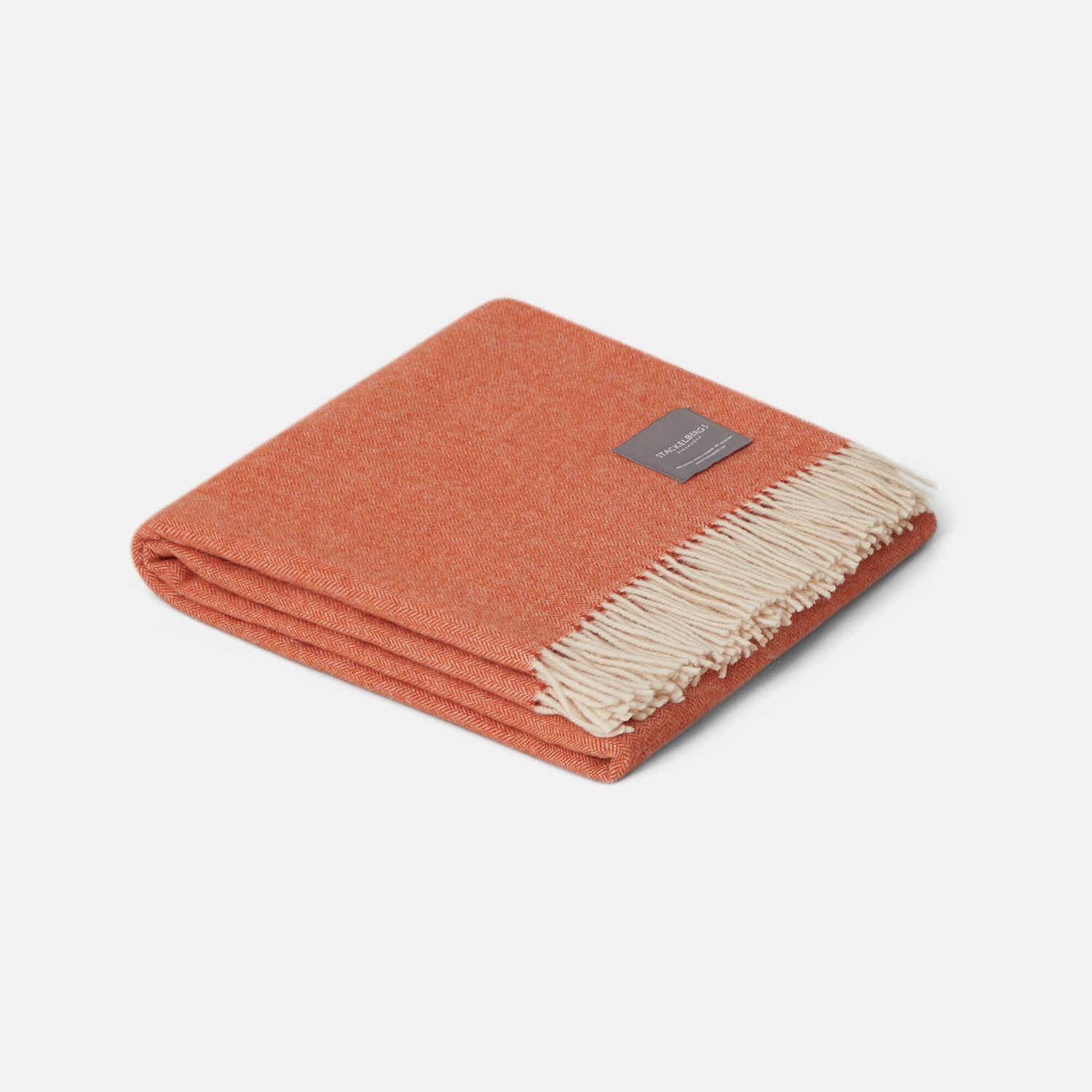 Recycled Lambswool Blanket Orange