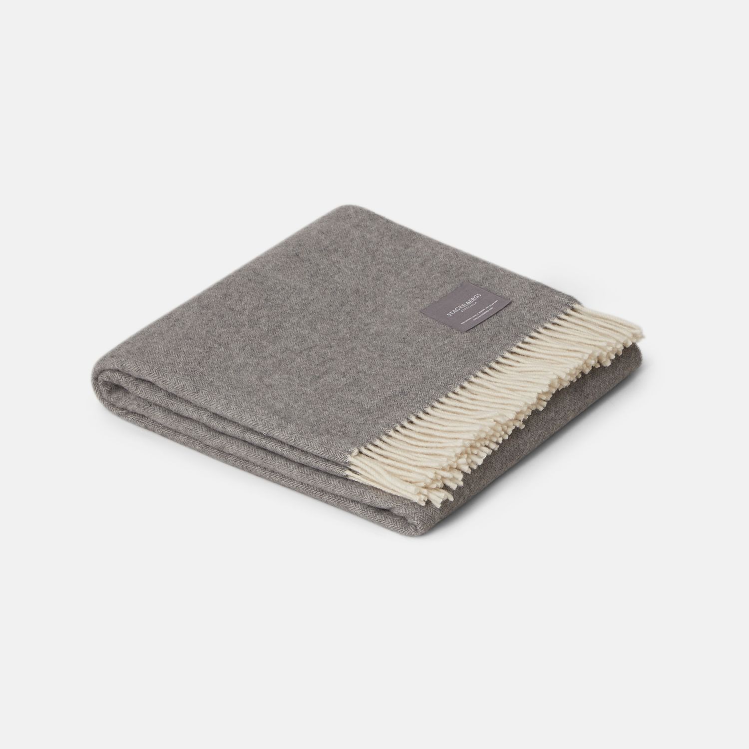 Recycled Lambswool Blanket Light Grey