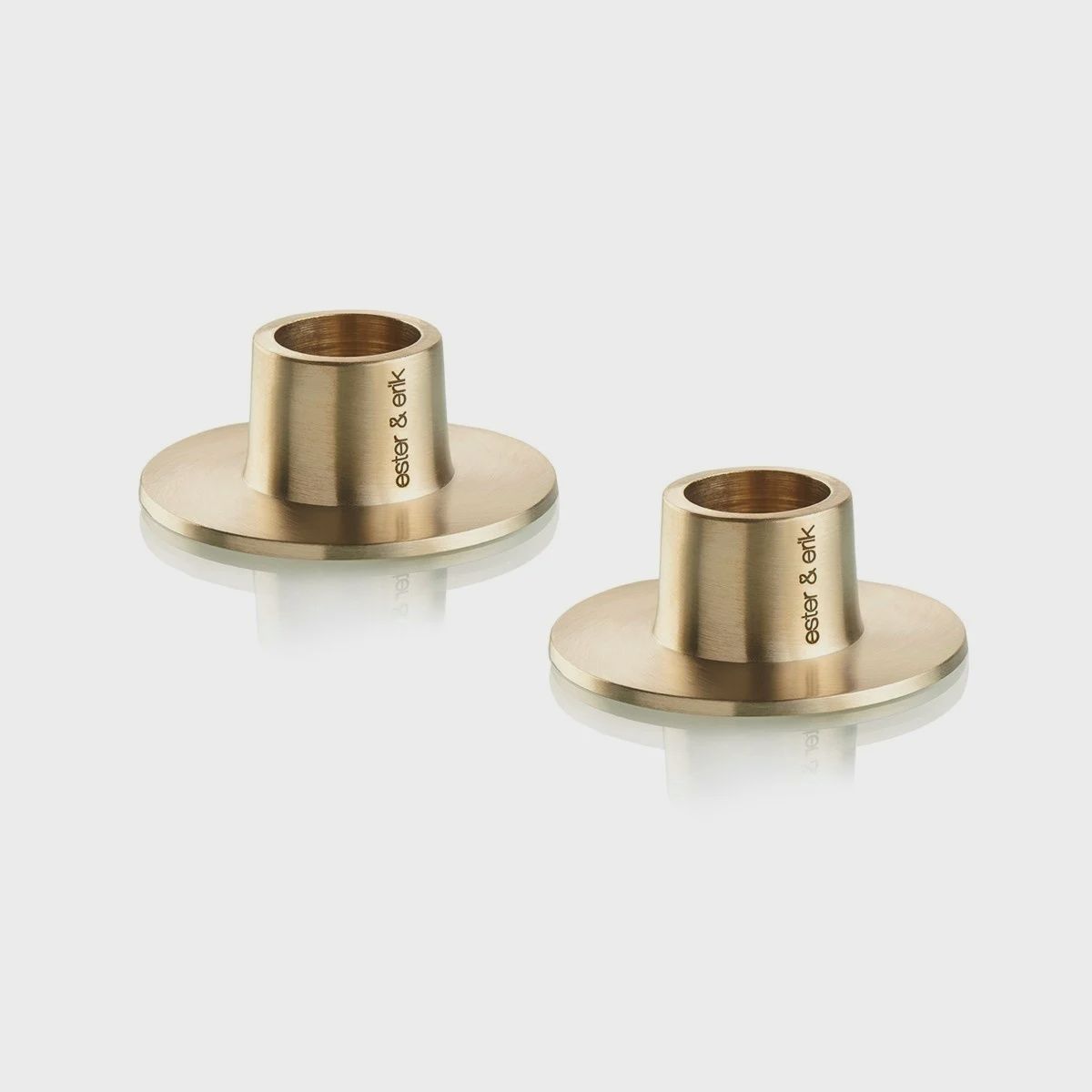 Candleholder medium 2 Pack // Matt Gold