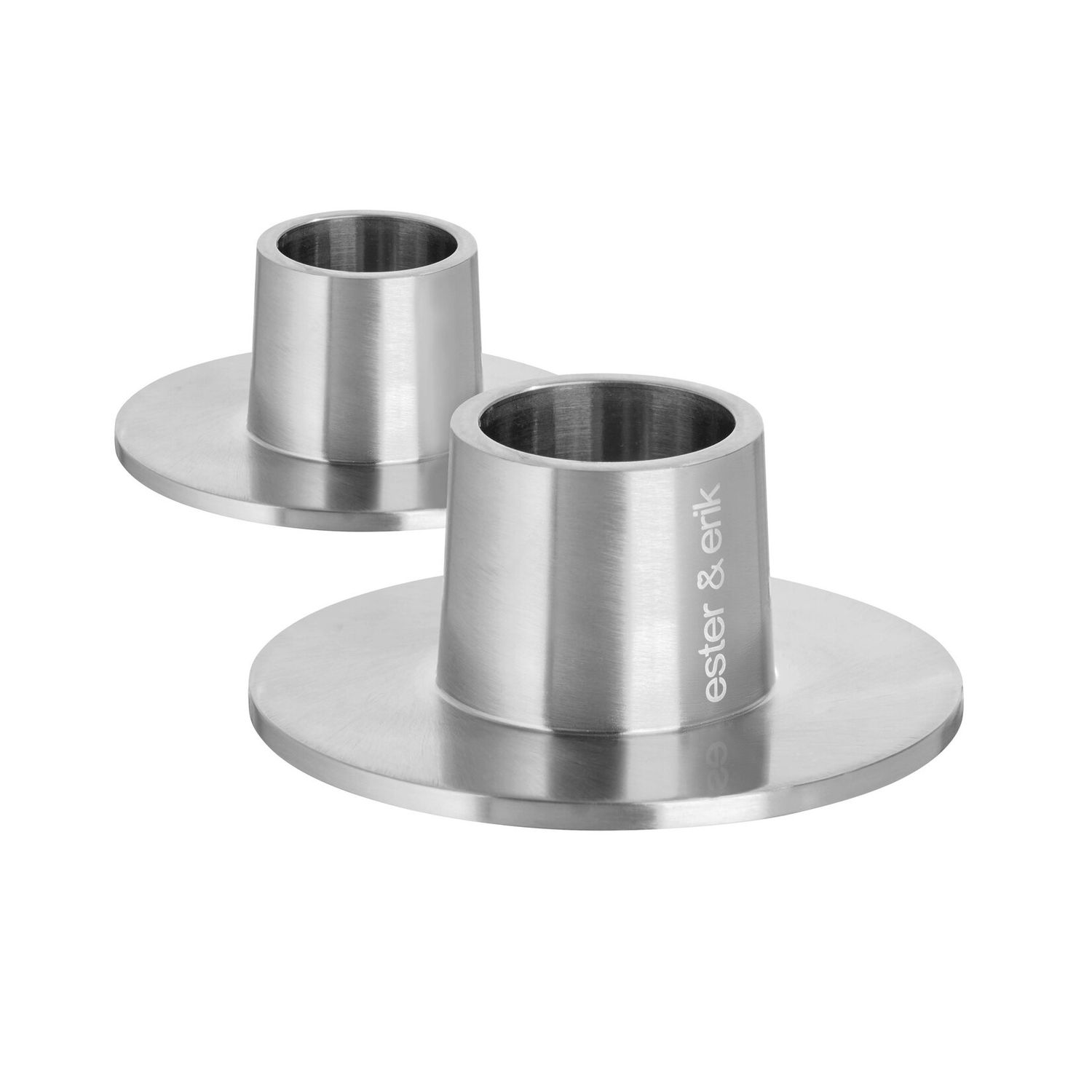 Candleholder medium 2 Pack // Matt Silver