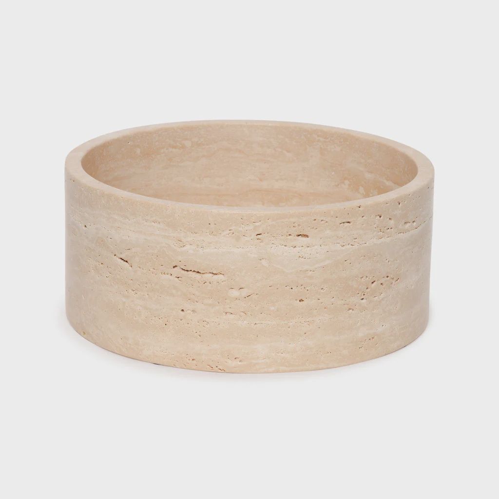 Travertine fruitschaal rond Ø24cm