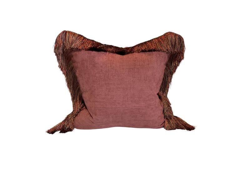 INES BURGUNDY WITH MARABOU 50×50