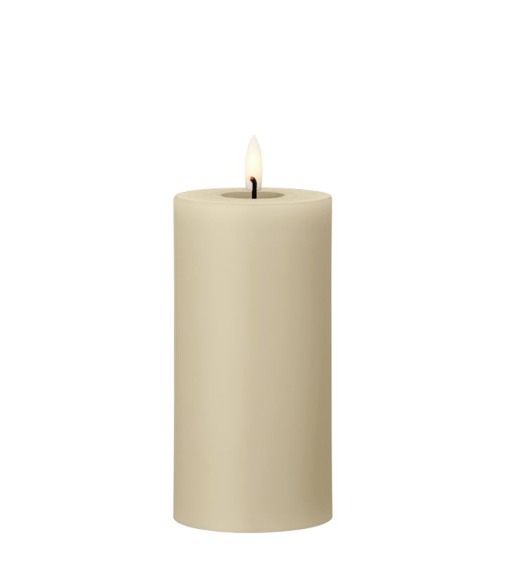 LED PILLAR CANDLE - PALE GINGER