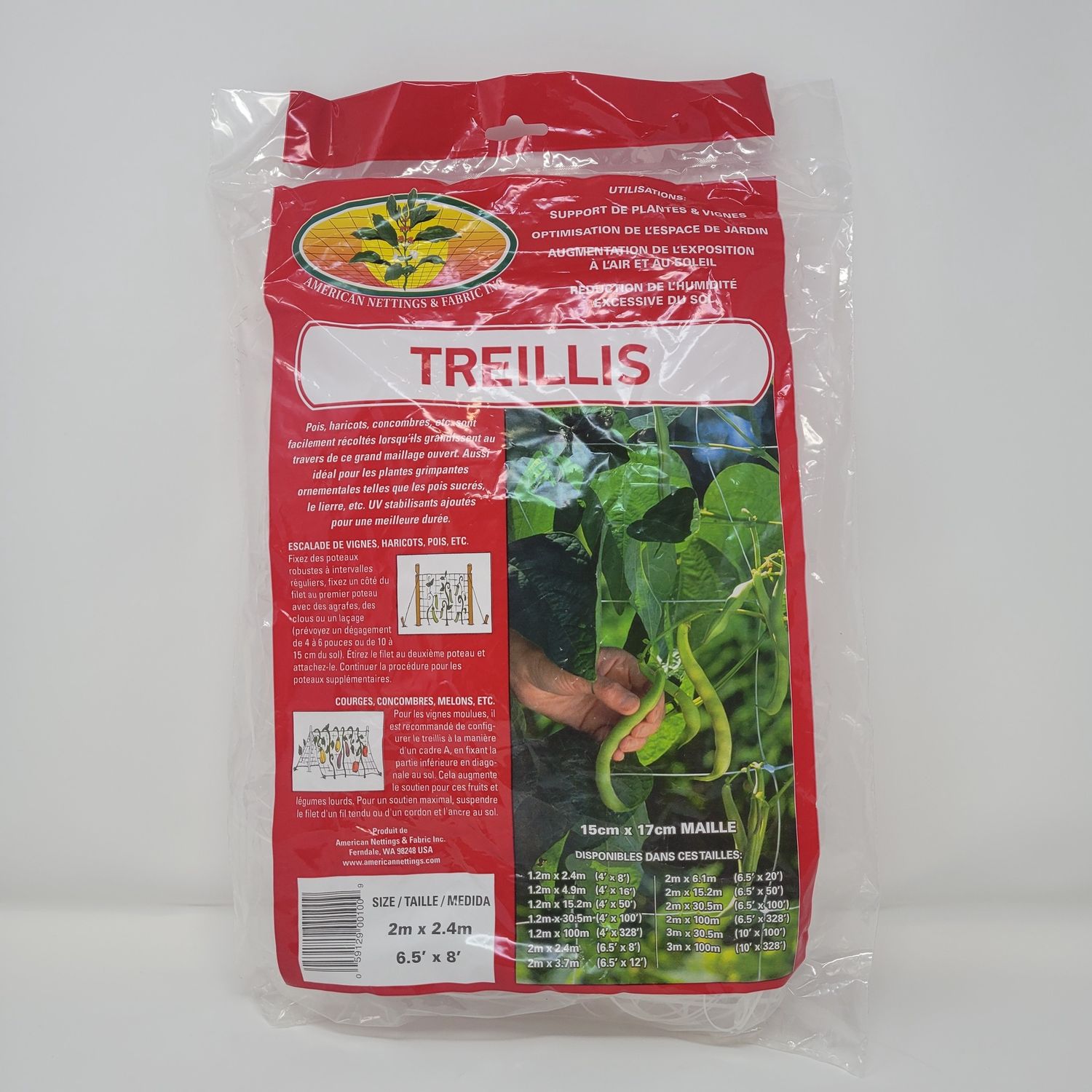 Trellis Netting 6.5’x8’ clear 6"