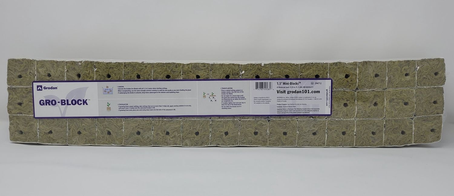 Grodan Mini Blocks 1.5&quot; 45 blocks per pack