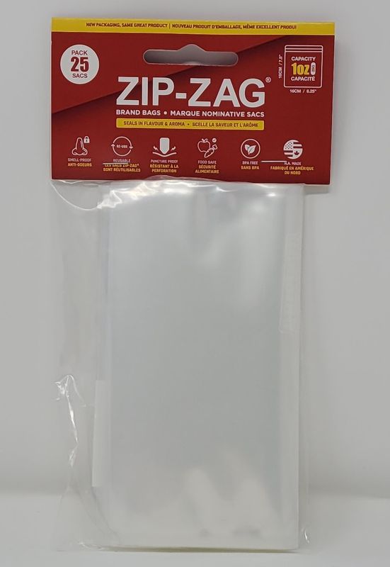 Zip Zag Small Bags 25 Pack Small