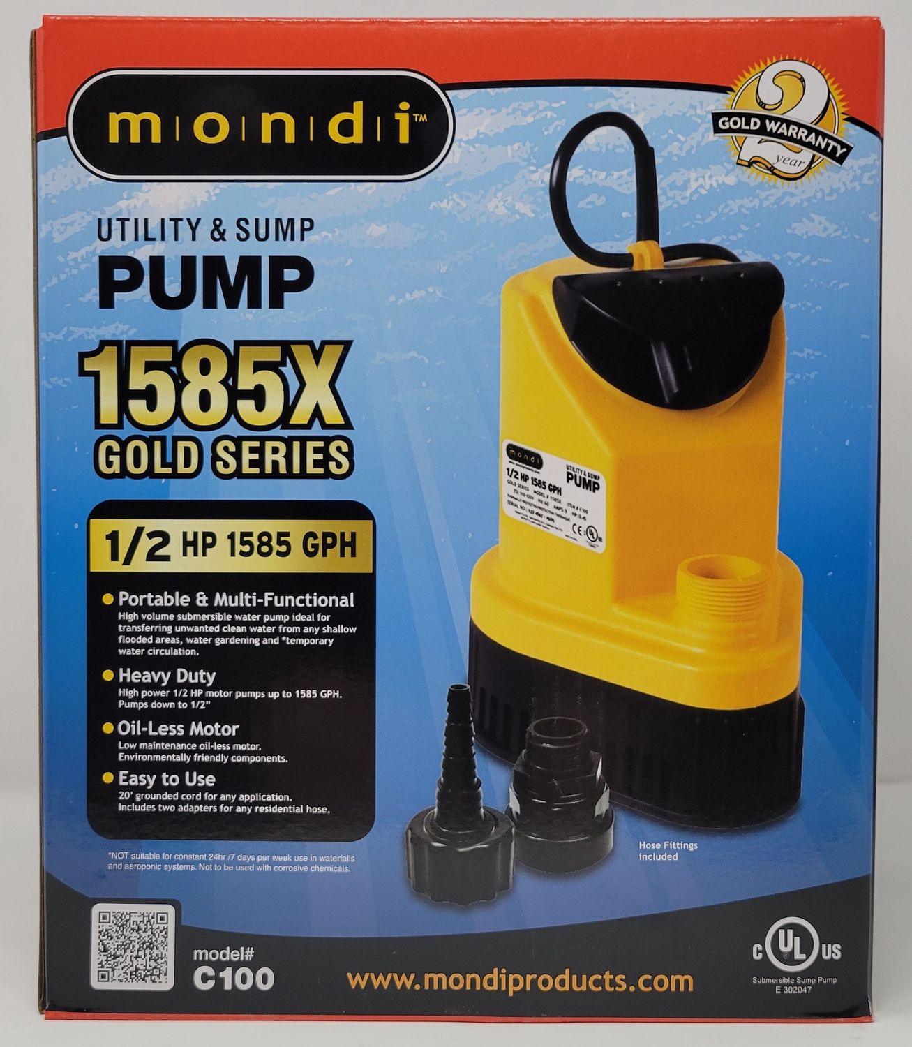 Mondi Utility &amp; Sump Pump 1585 x-gold