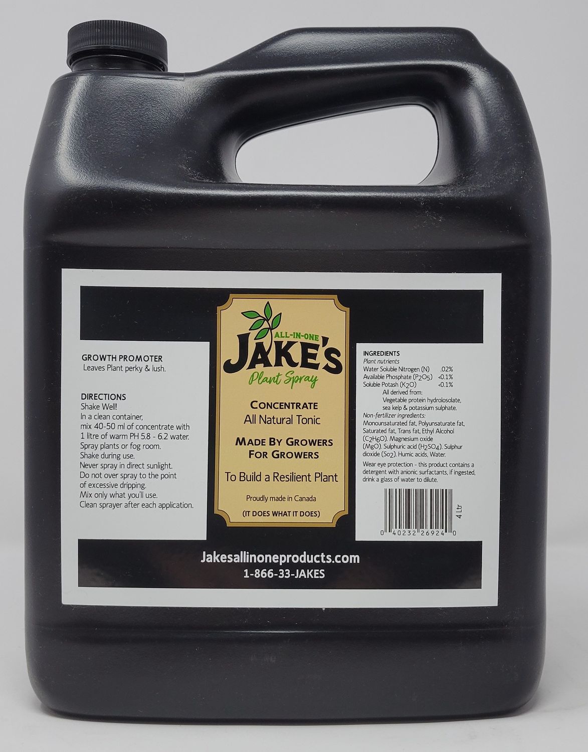 Jakes All in One Plant Spray Concentrate 4L