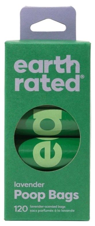 Earth Rated Lavender Poop Bag Refills 8 Rolls/ 120 Bags