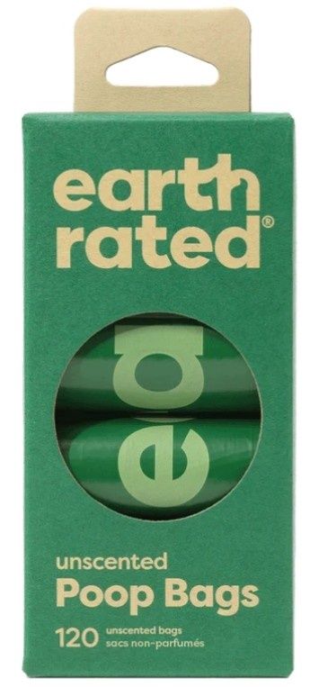 Earth Rated Unscented Poop Bag Refills 8 rolls/120 bags