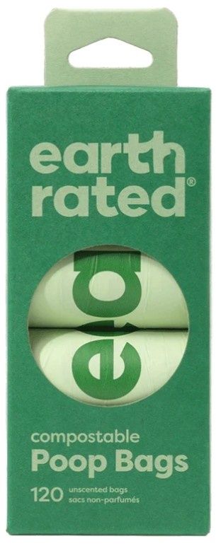 Earth Rated Unscented Compostable Poop Bag Refills 8 rolls/ 120 bags