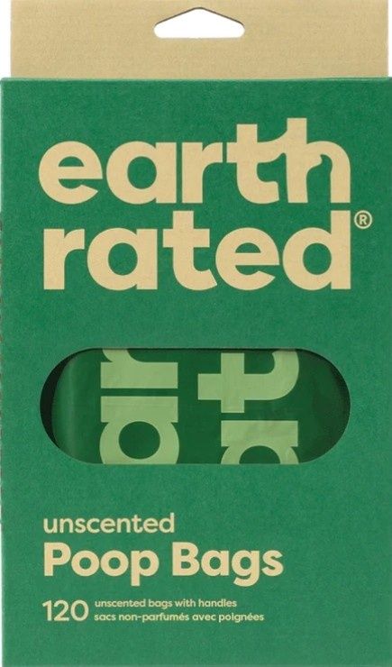 Earth Rated Unscented Poop Bags Easy-Tie Handle 120 Bags