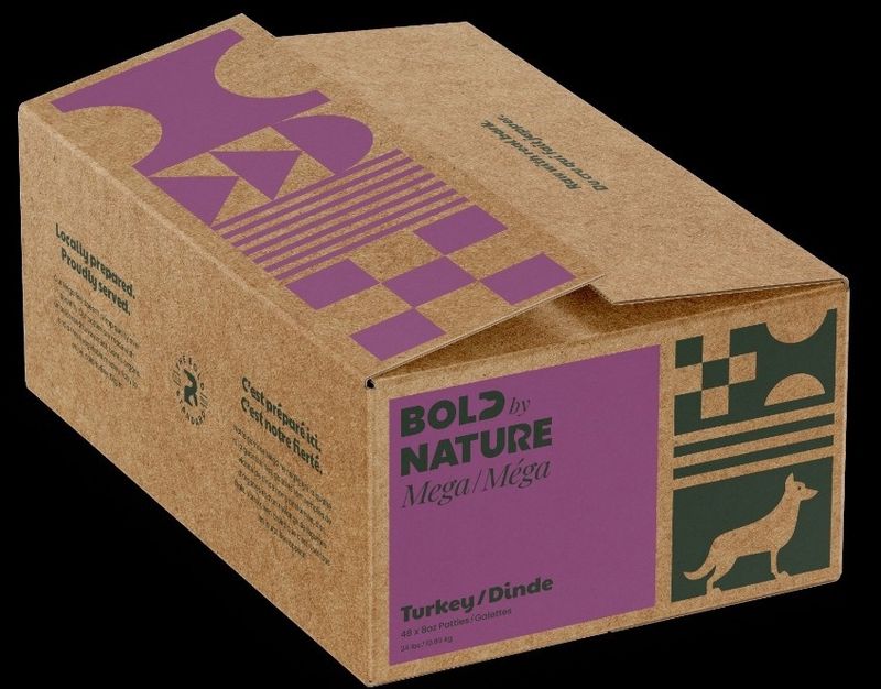 Bold by Nature Mega Turkey Patties Dog Food 24lb