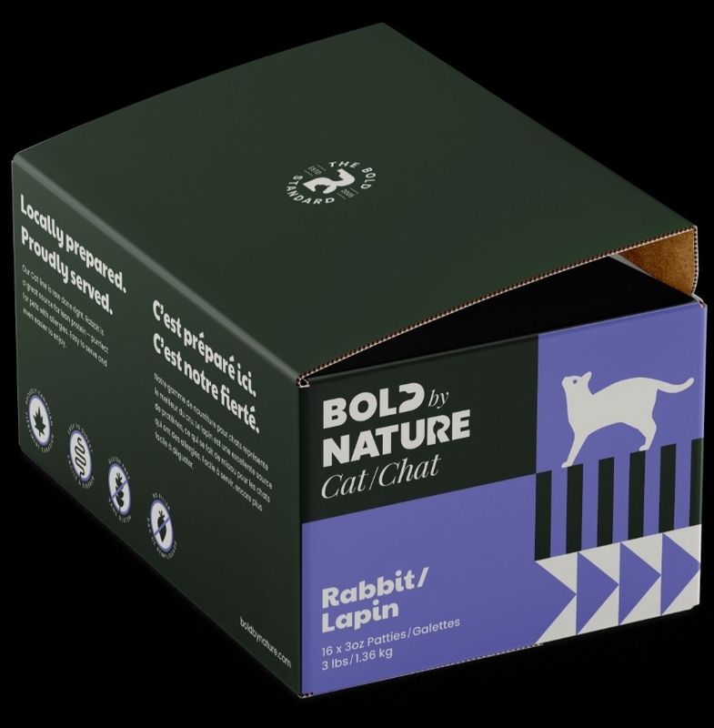 Bold by Nature Rabbit Patties Cat Food 3lb
