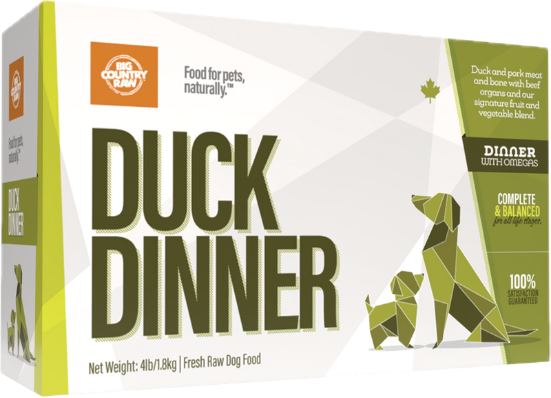 Big Country Raw Duck Dinner Carton 4lb