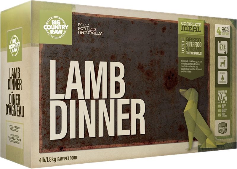 Big Country Raw Lamb Dinner Carton 4lbs