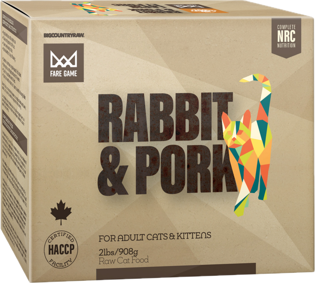 Big Country Raw Fare Game Rabbit & Pork Cat Food 2lb
