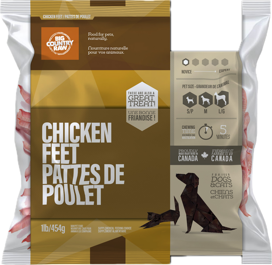 Big Country Raw Chicken Feet 1lb
