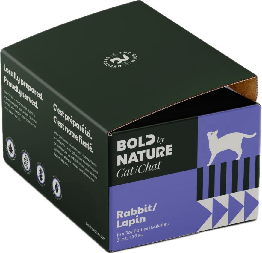 Bold by Nature Rabbit Patties Cat Food 3lb