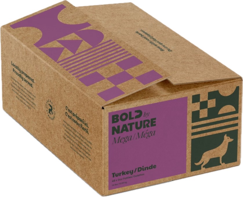 Bold by Nature Mega Turkey Patties Dog Food 24lb