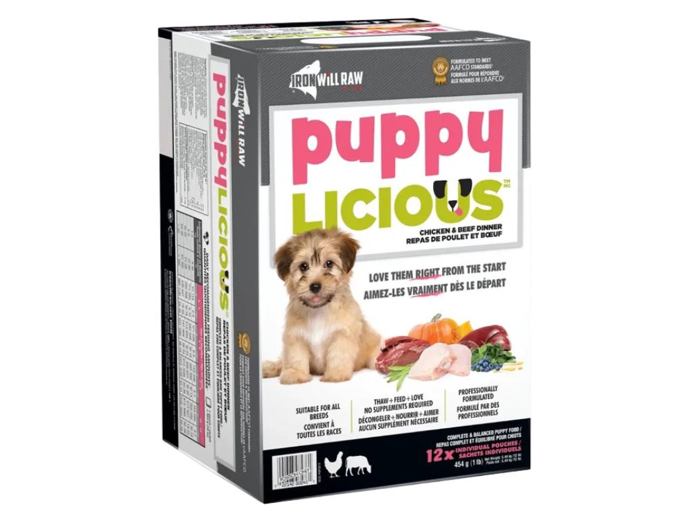 Iron Will Raw Puppylicious Chicken and Beef 12/1lb