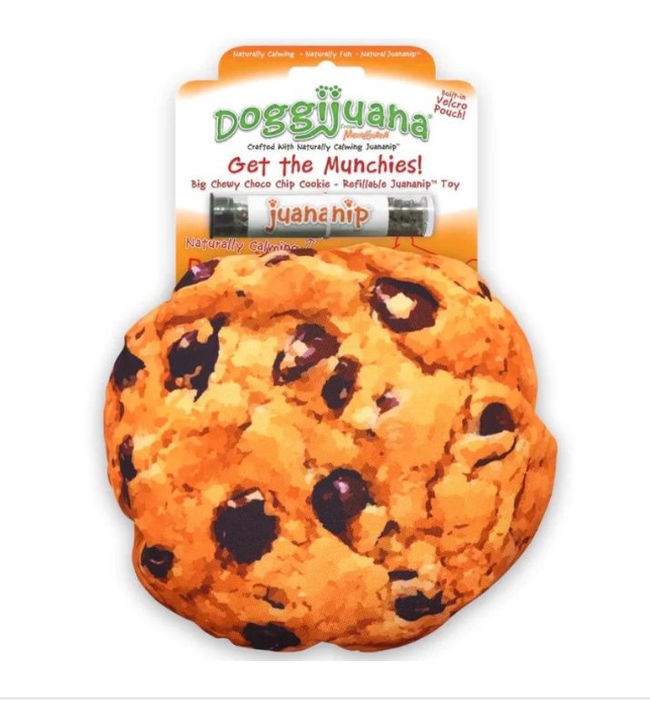 Doggijuana Get the Munchies Choco Chip Cookie Refillable Toy