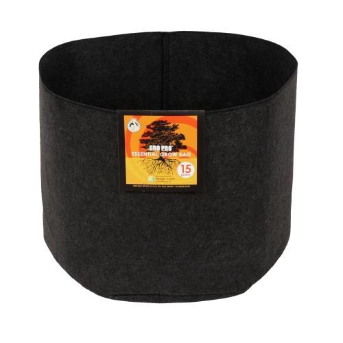 Gro Pro Round Fabric Pot Black 15 gallon