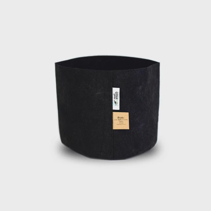 Root Pouch Round Fabric Pot Black 2 gallon