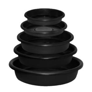 Deep Black Round Saucer 17 "