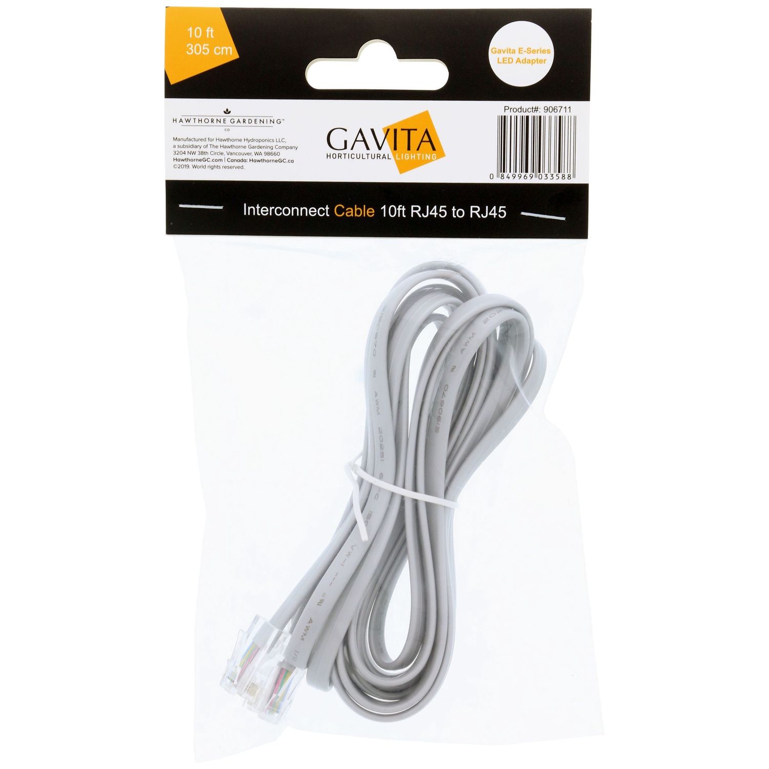 Gavita Interconnect cord RJ45-RJ45 10ft