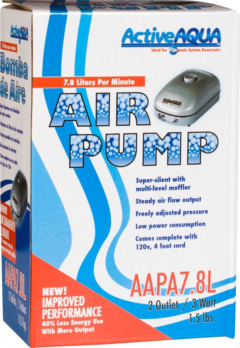 Active Aqua Air Pump 2 Outlet 3w 7.8L/min