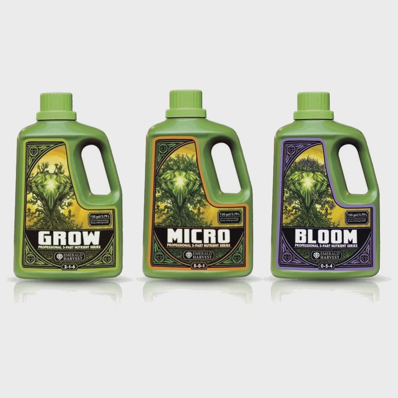 Emerald Harvest 3 Part Promo Set (10L Grow/23L Bloom/23L Micro)