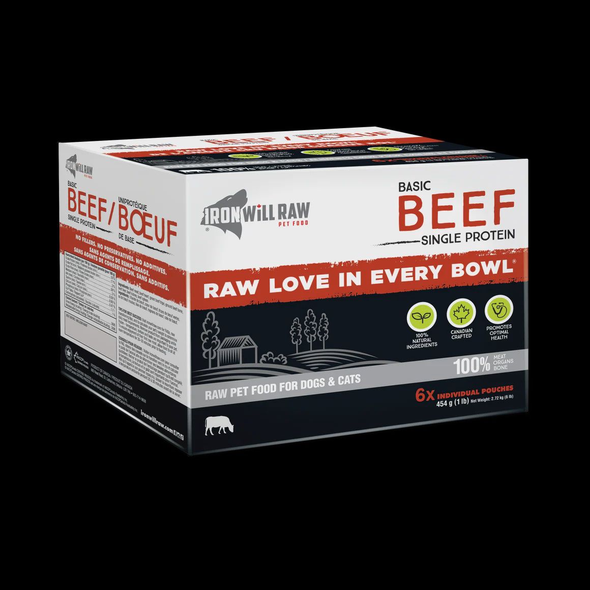 Iron Will Raw Basic Beef Single Protein Dog/Cat 6lb