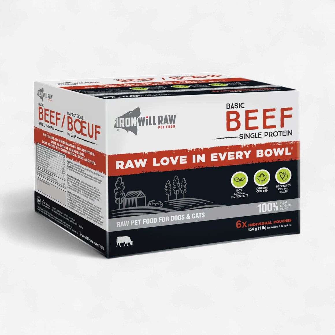 Iron Will Raw Basic Beef Single Protein Dog/Cat 6lb