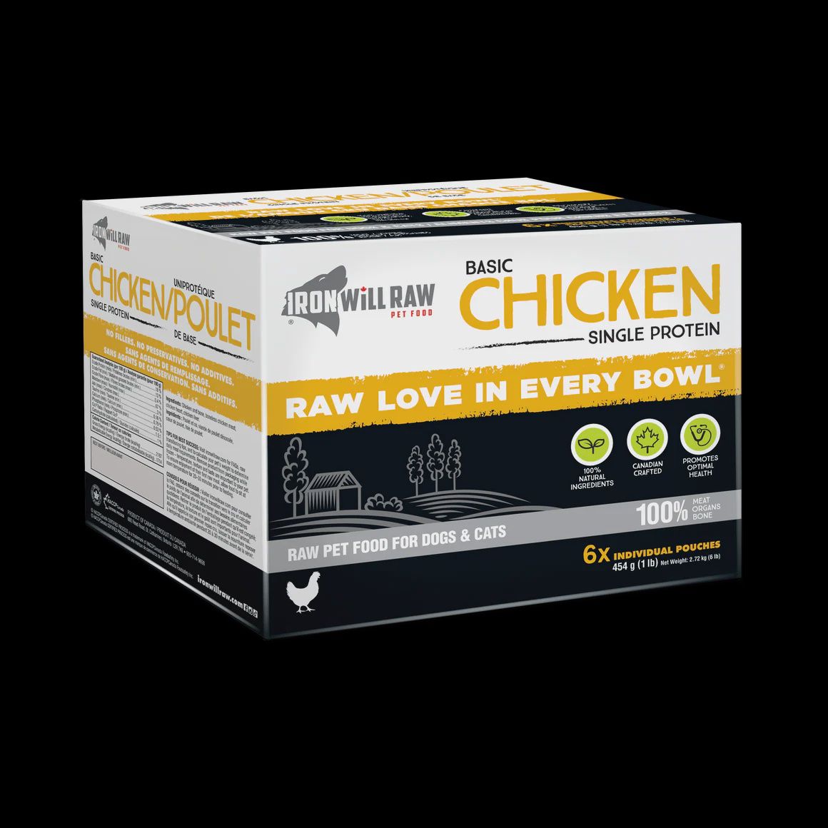 Iron Will Raw Basic Chicken Single Protein Dog/Cat 6lb