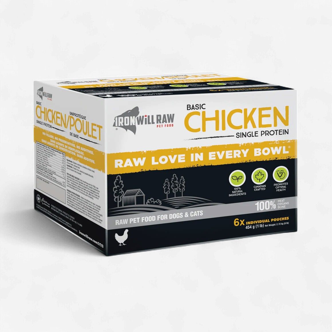 Iron Will Raw Basic Chicken Single Protein Dog/Cat 6lb
