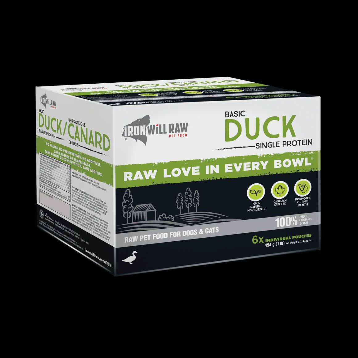 Iron Will Raw Basic Duck Single Protein Dog/Cat 6lb