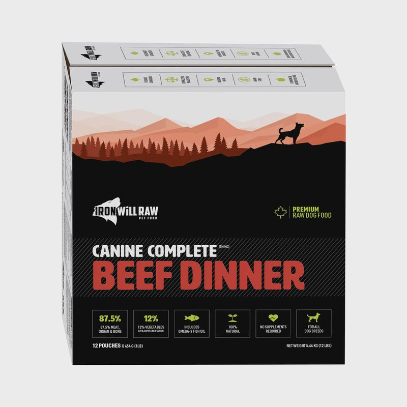 Iron Will Raw Complete Cuisine Beef Dinner Dog Food 12lb