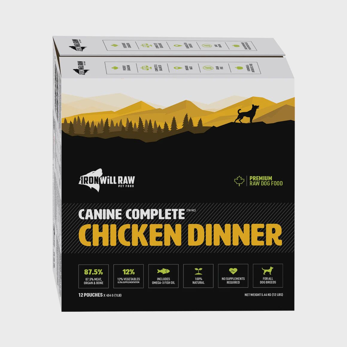 Iron Will Raw Complete Cuisine Chicken Dinner Dog Food 12lb