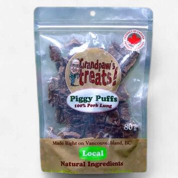Grandpaw's Treats Piggy Puffs 100% Pork Lung 80g