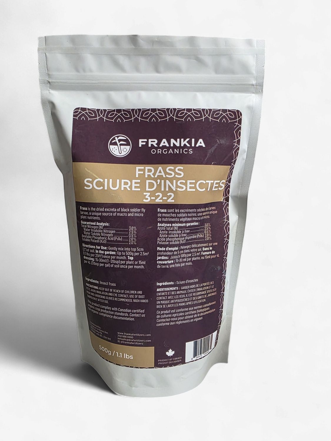Frankia Organics Frass 3-2-2 500g