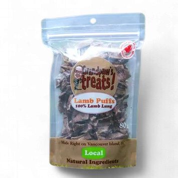 Grandpaw's Treats Lamb Puffs 100% Lamb Lung 80g