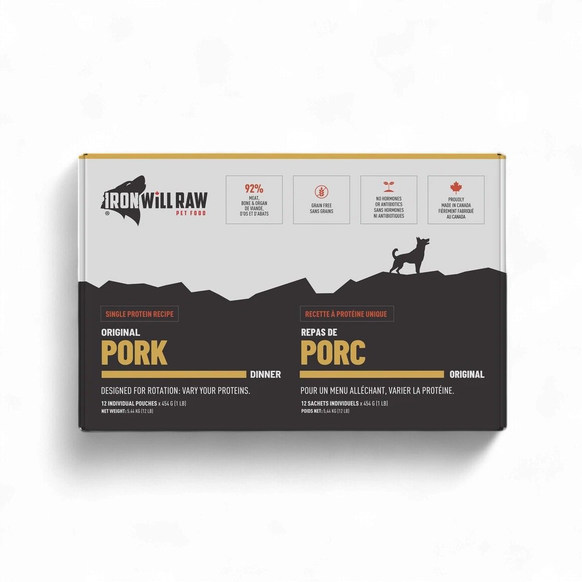 Iron Will Raw Dog Original Pork 12lb