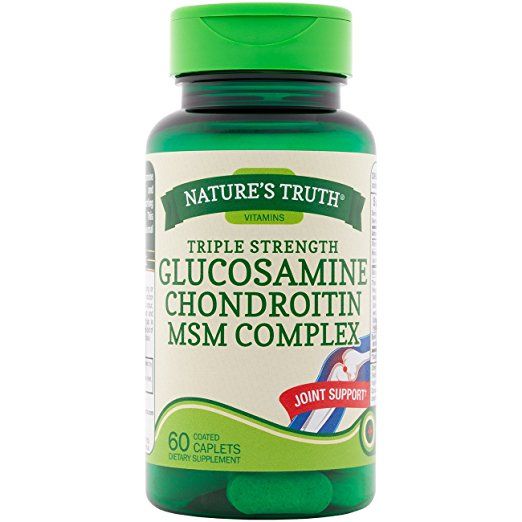 Glucosamine Chondroitin MSM Complex | 60 Caplets | Triple Strength Supplement for Joint Health | Non-GMO  Gluten Free | by Nature S Truth
