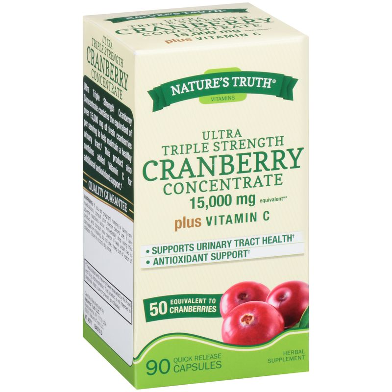 Nature's Truth Ultra Triple Strength Cranberry Concentrate 30,000mg Plus Vitamin C - 90.0 Ea