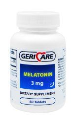 McKesson 75542700 3 Mg Natural Sleep Aid Geri-Care Tablet, 60 per Bottle