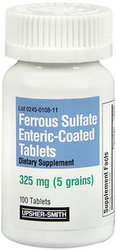 Upsher-Smith Ferrous Sulfate 325 Mg - 100 Tablets