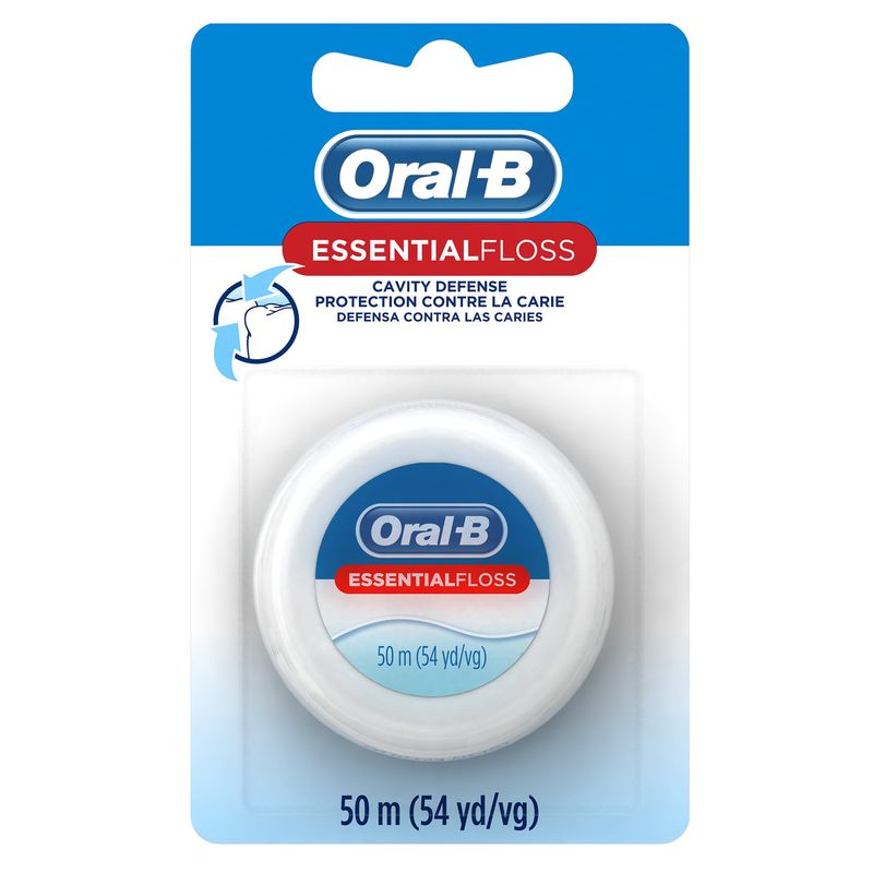 Oral-B EssentialFloss Mint Dental Floss  Cavity Defense  Waxed  50m
