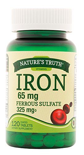 Nature's Truth Iron 65 Mg Ferrous Sulfate 325 Mg - 120.0 Ea