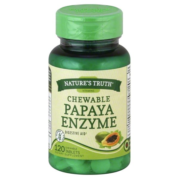 Nature S Truth Papaya Enzyme Chewable Tablets  120 Count